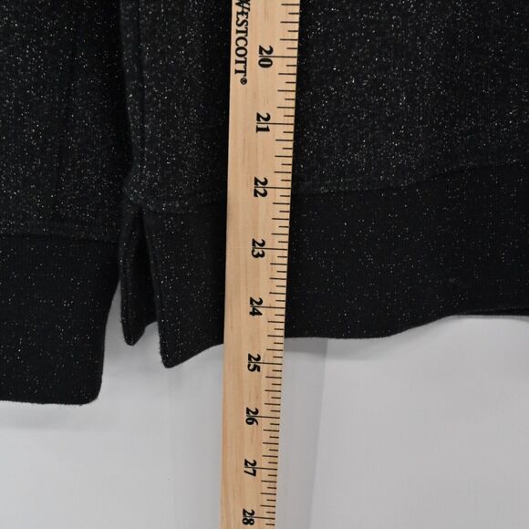 AMERICAN EAGLE Sweater Womens Size M Black Shimmer Cotton Blend Sweatshirt Style - Picture 10 of 12
